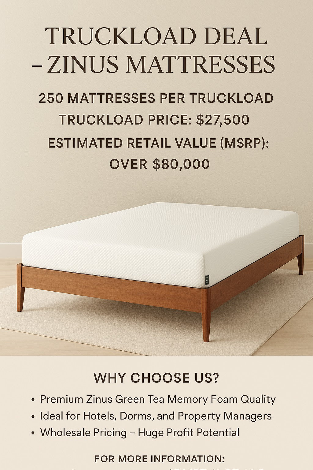 Zinus Mattress Truckload