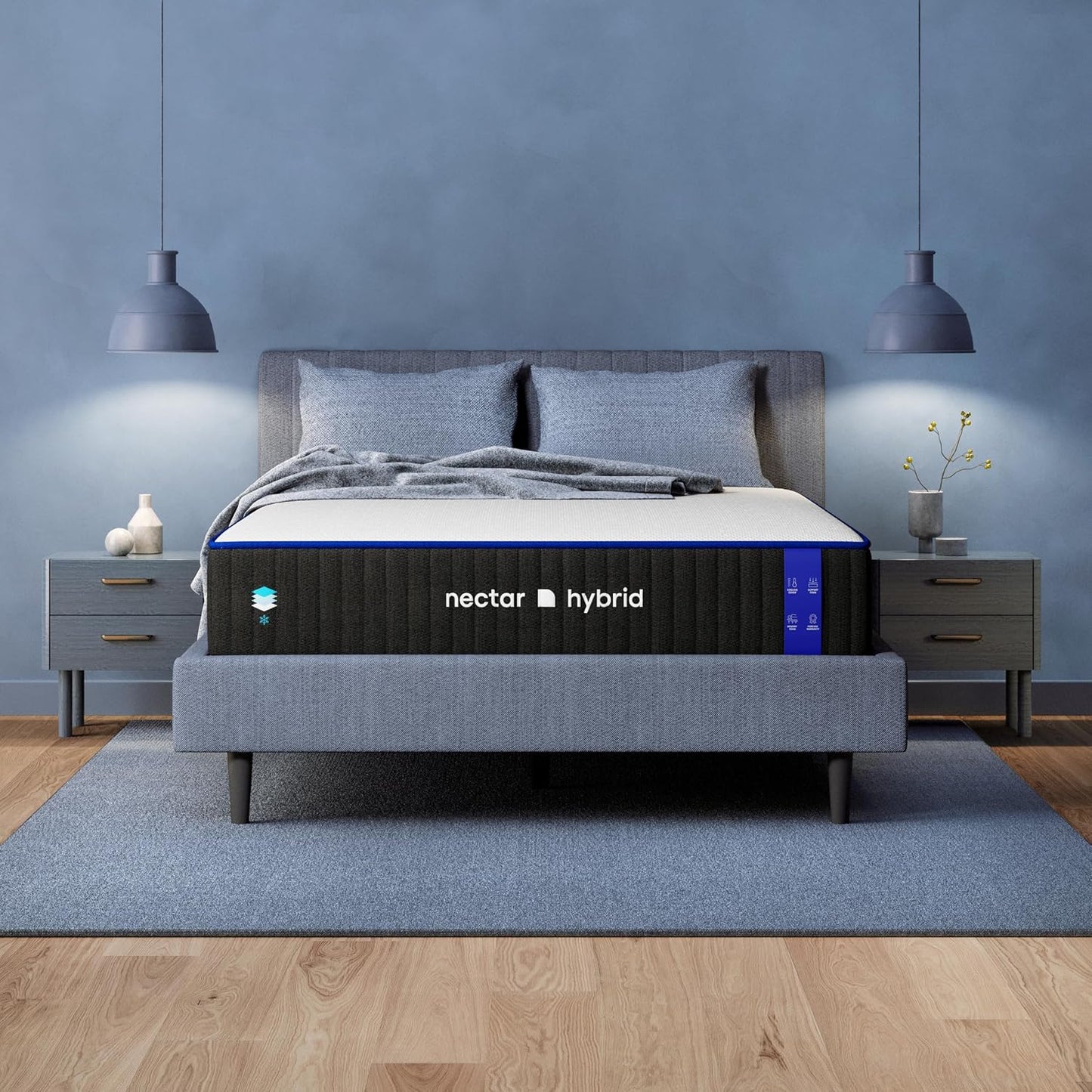 Nectar Classic Hybrid 12” King Mattress - Medium Firm - Memory Foam & Innerspring Coils - Cooling Top Layer - Pressure-Relief - Mattress in a Box - 365-Night Trial & Forever Warranty