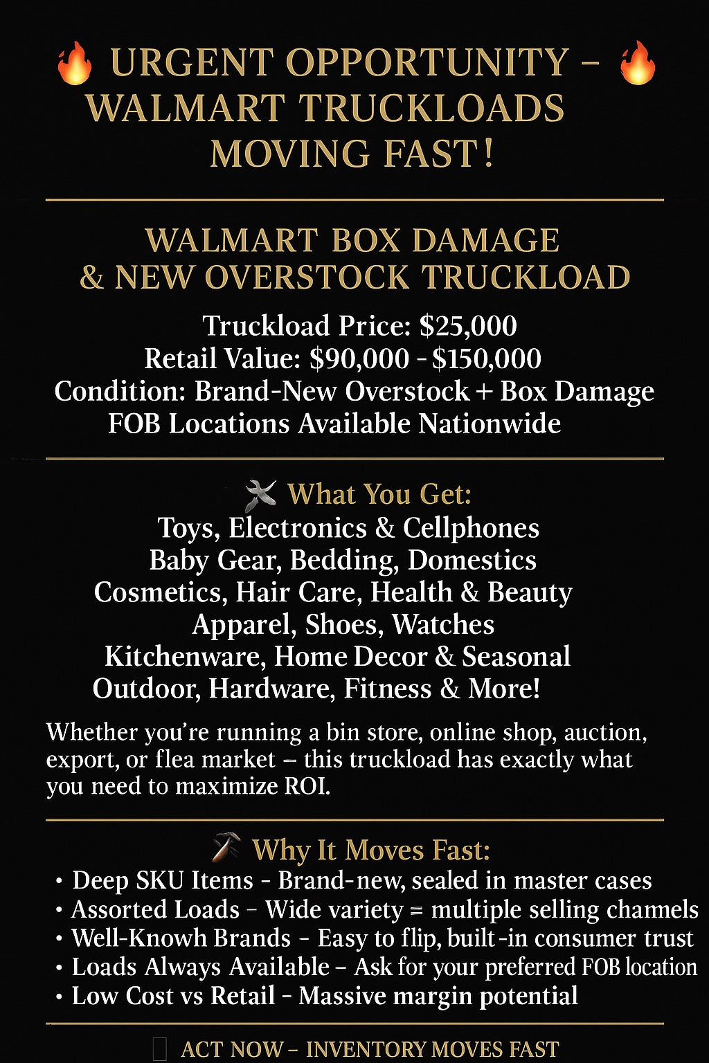 Walmart TruckLoad Box Damage & New Overstock