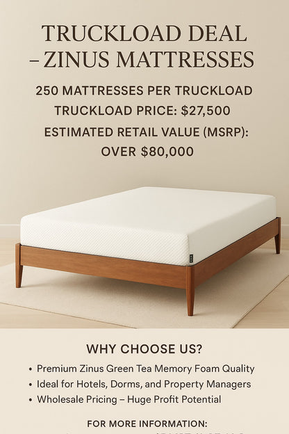 Zinus Mattress Truckload