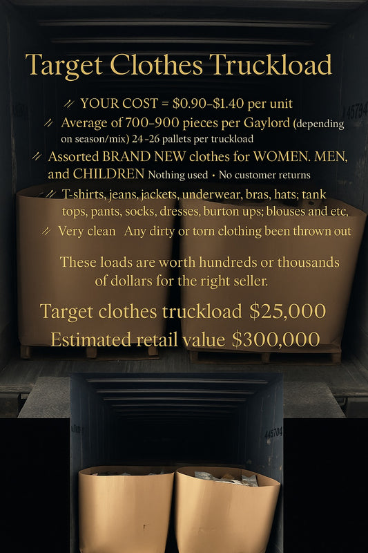 TARGET CLOTHING TRUCKLOAD DEAL – DIRECT FROM U.S. DISTRIBUTORS