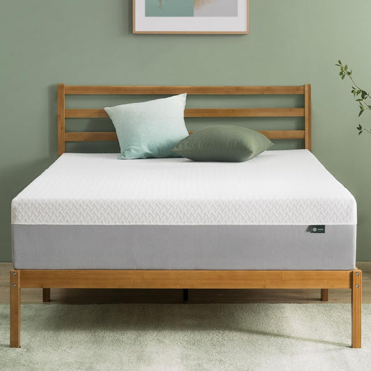 Queen Medium Green Tea Optimum Memory Foam 10 in. Mattress