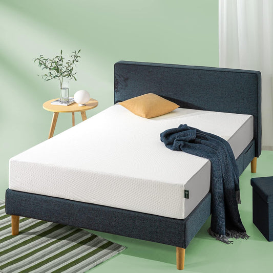 ZINUS Cooling Essential Memory Foam Mattress, Queen, White