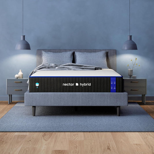 Nectar Classic Hybrid 12” King Mattress - Medium Firm - Memory Foam & Innerspring Coils - Cooling Top Layer - Pressure-Relief - Mattress in a Box - 365-Night Trial & Forever Warranty