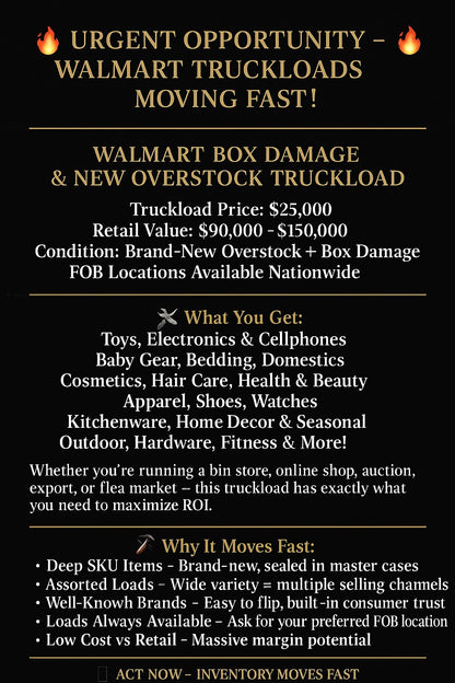 Walmart TruckLoad Box Damage & New Overstock