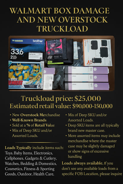 Walmart TruckLoad Box Damage & New Overstock